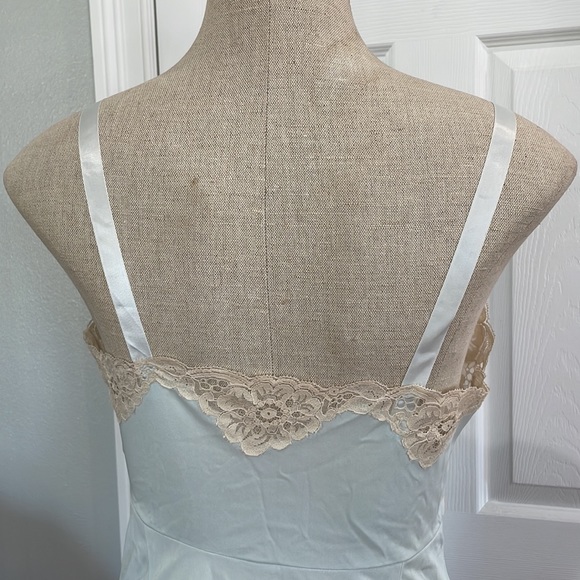 Vintage wonder maid full dress slip lace molded magic nylon green womens size 32 - Picture 6 of 13